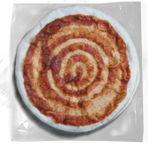 Frozen 28cm round pizza base